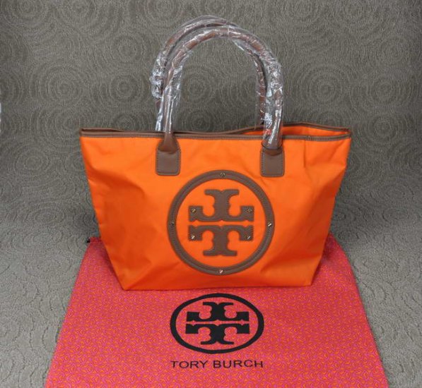 2013 Tory Burch Nylon Stacked Tote Orange Bags